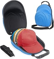 Vista 11 de Estuche de viaje para gorras de béisbol, estuche de almacenamiento para sombreros con 1 gorra de béisbol negra y correa ajustable para el hombro