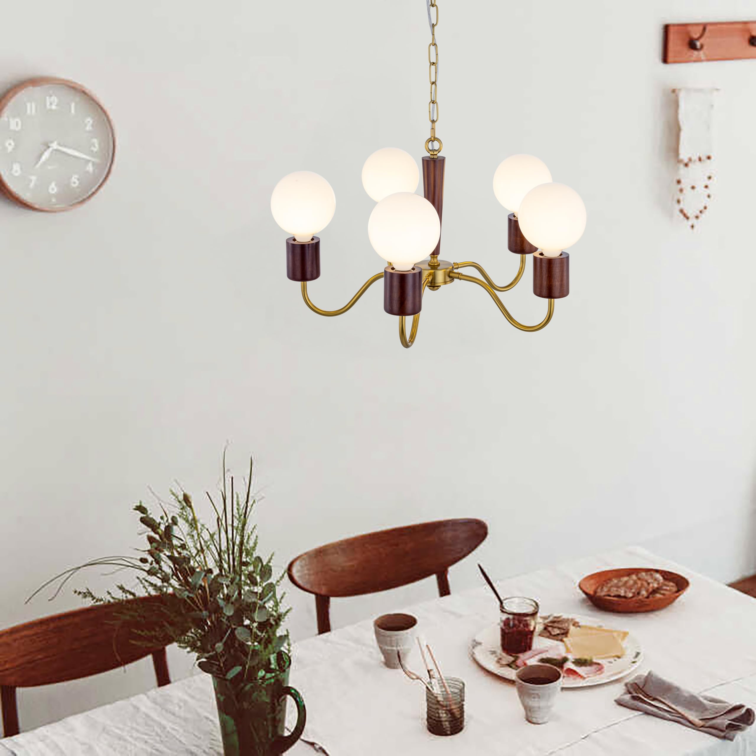 シャンデリア レトロ 5灯 照明 LED 対応 シャンデリア 下向き LED対応 アストル 5灯 E17 アンティーク