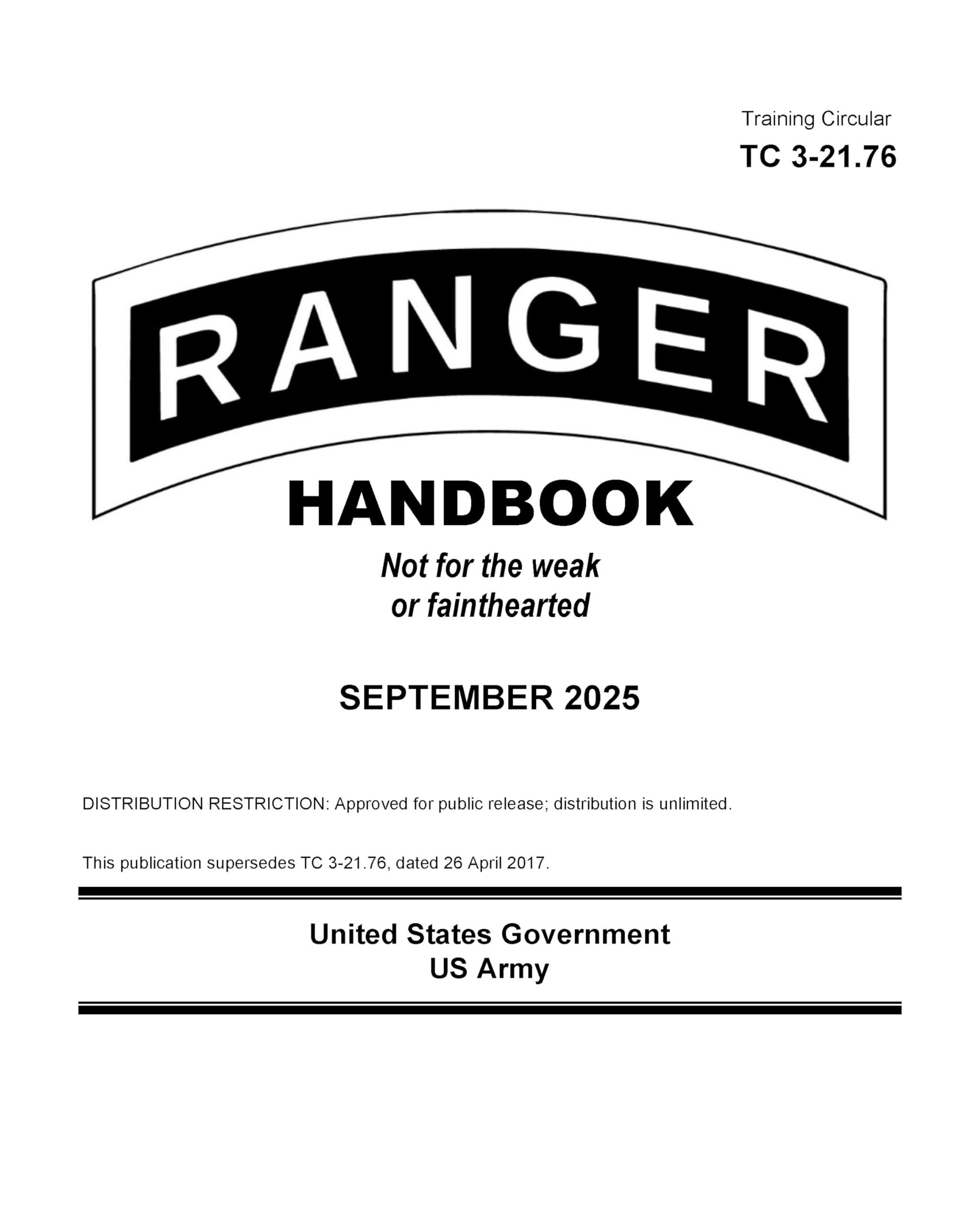 Training Circular TC 3.21.76 The Ranger Handbook September 2025