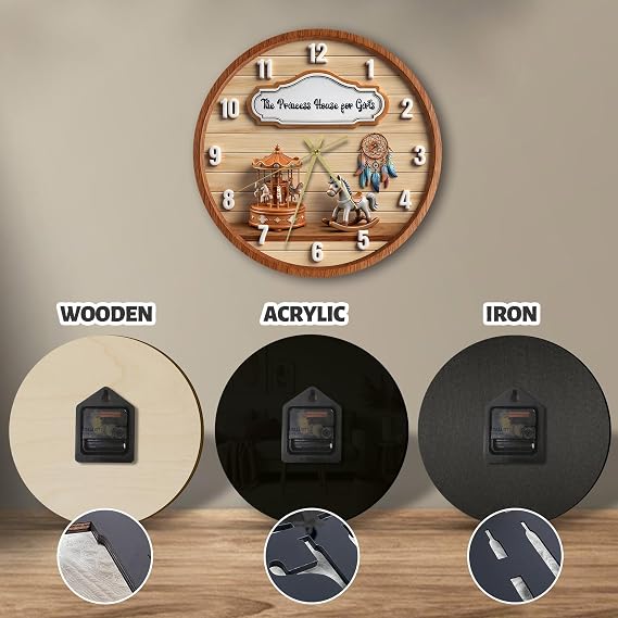 Custom Wall Clock, Custom Decorative Clocks, Personalized Scene Wall Clock