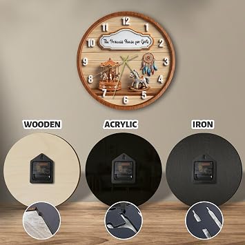 Custom Wall Clock, Custom Decorative Clocks, Personalized Scene Wall Clock