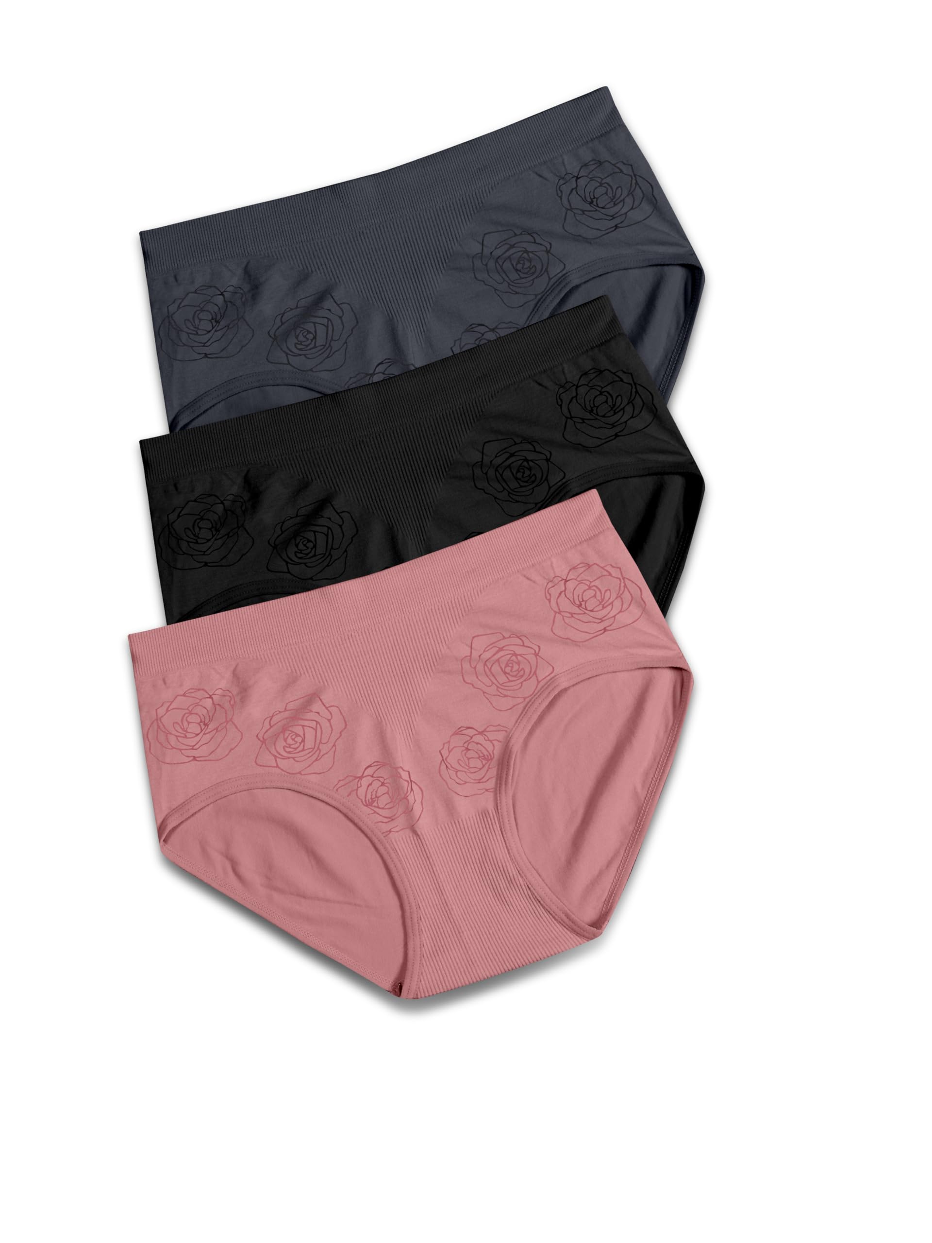 Women?s Seamless High Waist Panty | Soft Stretchable Cotton Blend Underwear| Comfortable Everyday Full Coverage Briefs|Pack of 3-picture-51