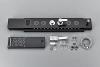 hevenaov Fekete LED Zuhanypanel Rozsdamentes Sarokszerelésű Esőzuhanyzó Rendszer 8