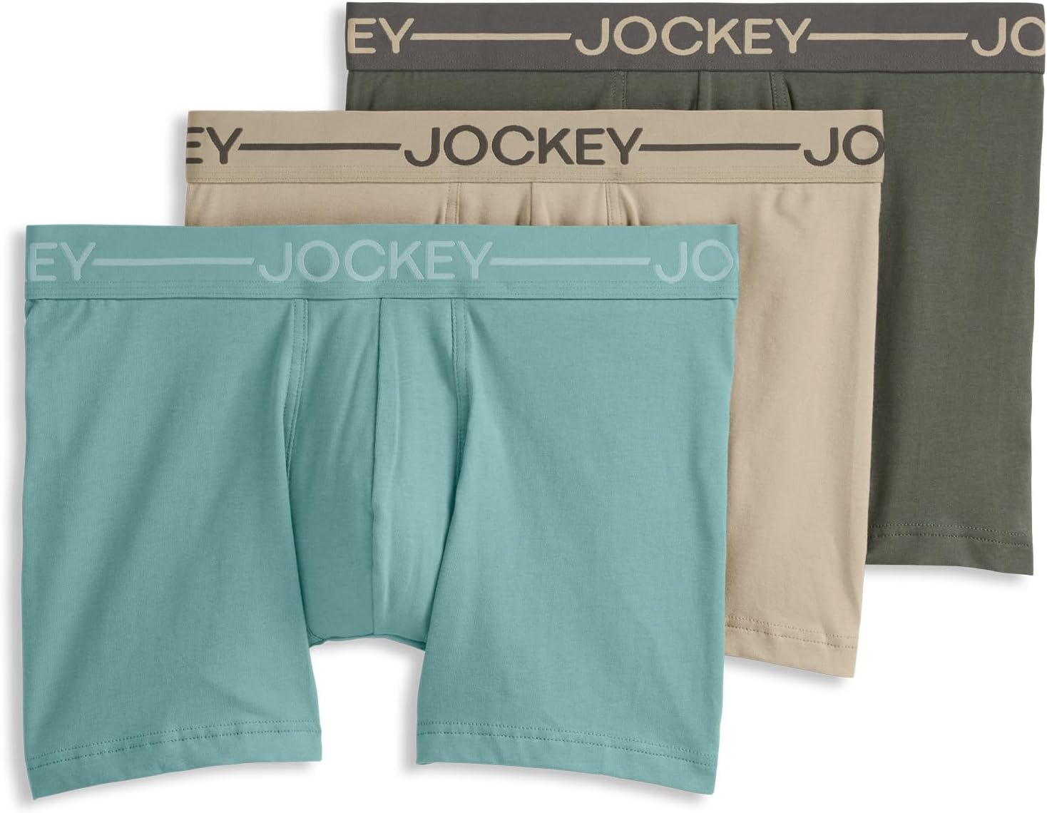 Jockey Men's Underwear Organic Cotton Stretch 4" Trunk - 3 Pack