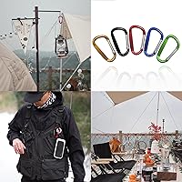 Vista 4 de XIECHANEE Clips de mosquetón de aluminio de 3 ", hebilla de gancho de mosquetón de llavero con forma de anillo D 12PCS