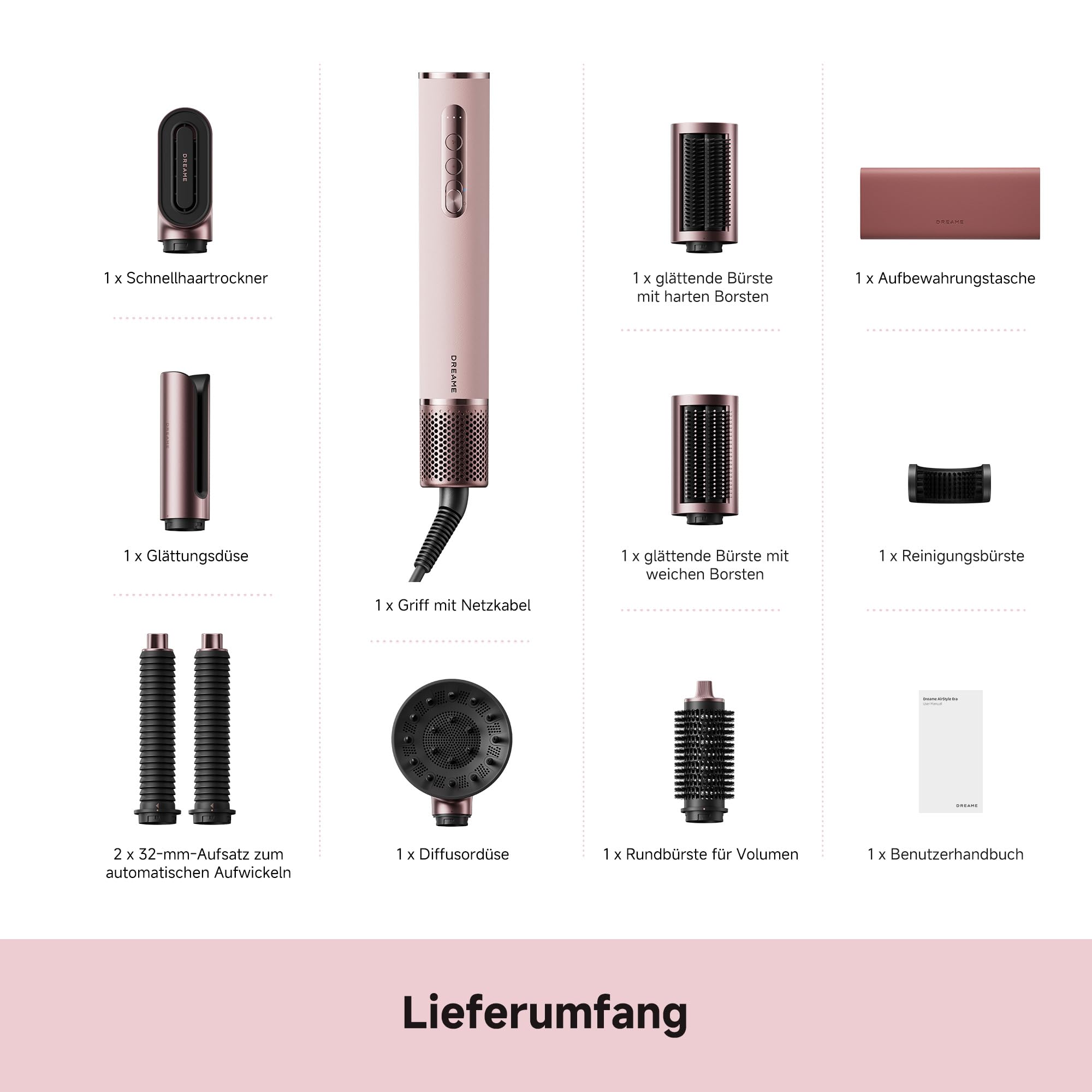 Dreame AirStyle Era 2 Multi-Styler 8-in-1 Airflow Styling Schnelles Trocknen Glätten Locken Volumen Kaltluftfunktion