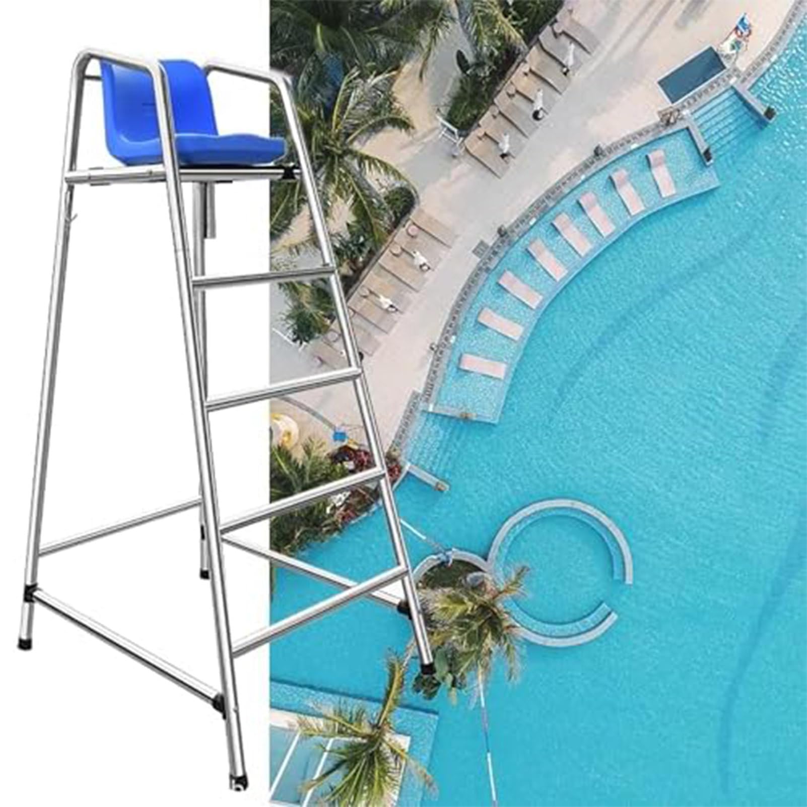 Chaise de sauveteur robuste 330 kg contre les intempéries