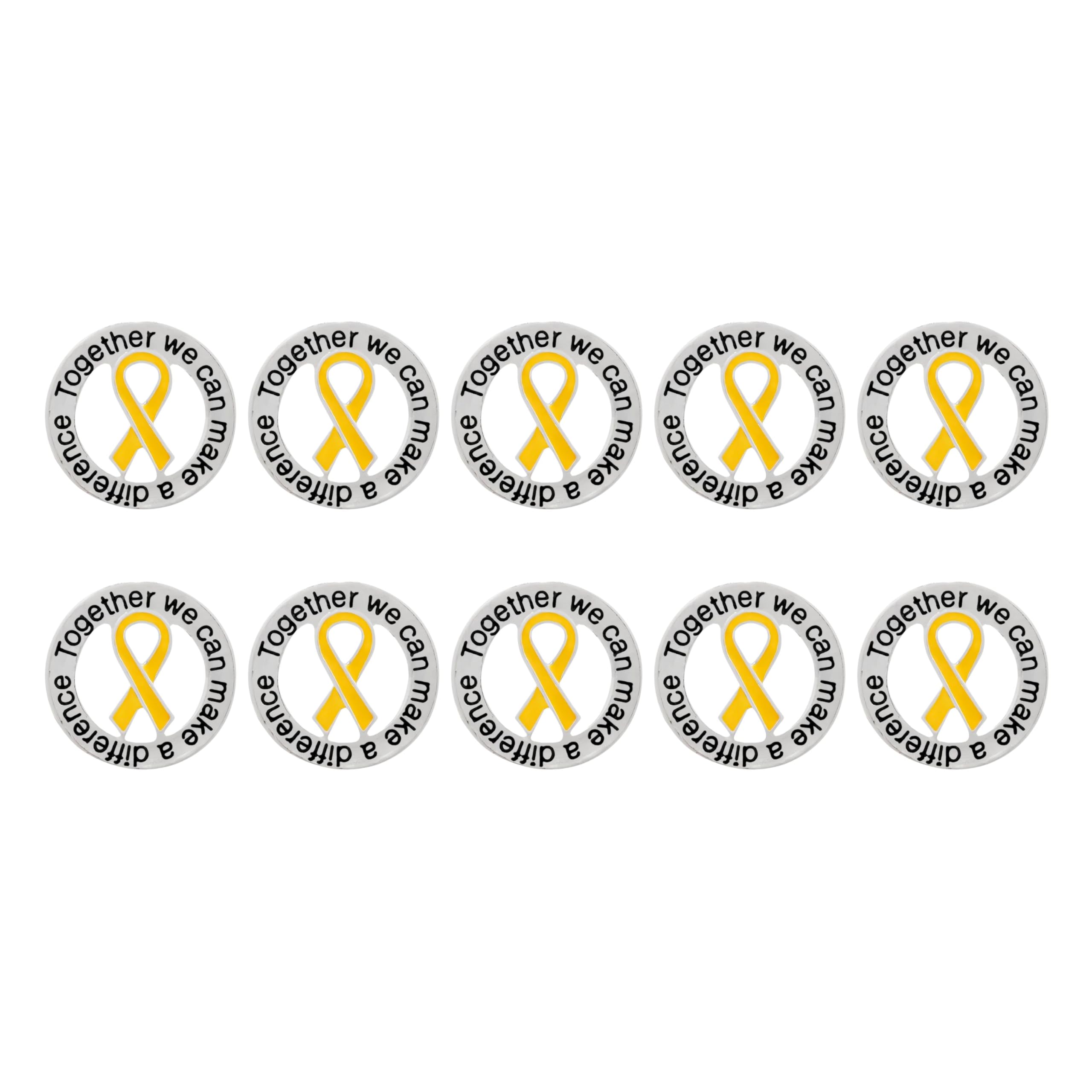 Childhood Cancer Awareness Wholesale Pack/Bulk Pins - Gold Ribbon/Butterfly Pins for Childhood Cancer Awareness - Perfect for Support Groups, Events, Gift-Giving and Fundraising