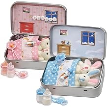 Little Pocket Bunny, Bunny in a Tin, Pocket Bunnies, Easter Basket Stuffer, DIY Pet Bunny Adoption 2 Set