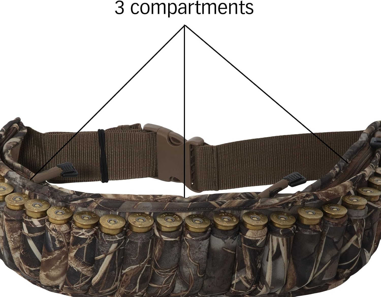 Avery Neoprene Powerbelt - Water-Resistant Camo 3 Compartments Adjustable Quick Release Hunting Belt