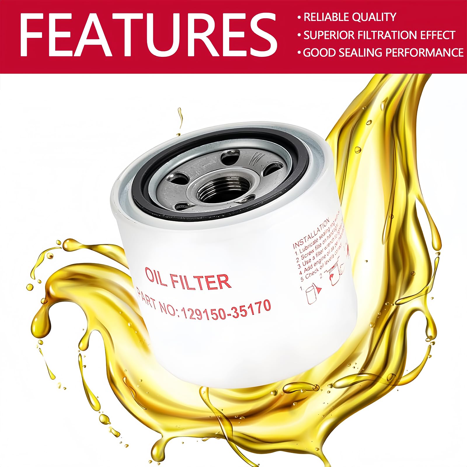Filtre à Carburant Diesel 129100-55650 - Compatible Moteurs Tracteur Yanmar (3TN82E, 4TNE88...) - Alliage Aluminium