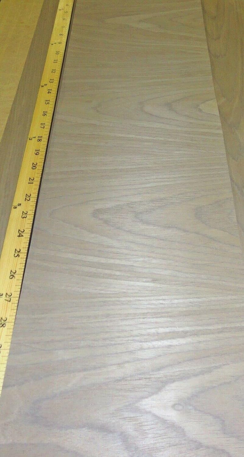Walnut Composite Wood Veneer 32" x 7"-8" with Paper Backing 1/40" Thickness