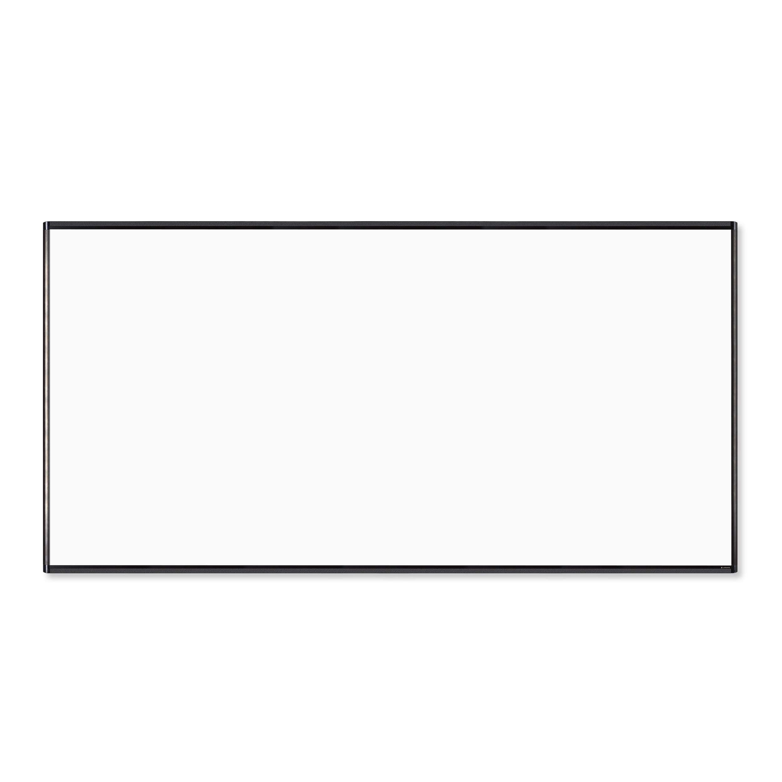 u brands pinit magnetic dry-erase board, 96 x 48 inches, black aluminum frame
