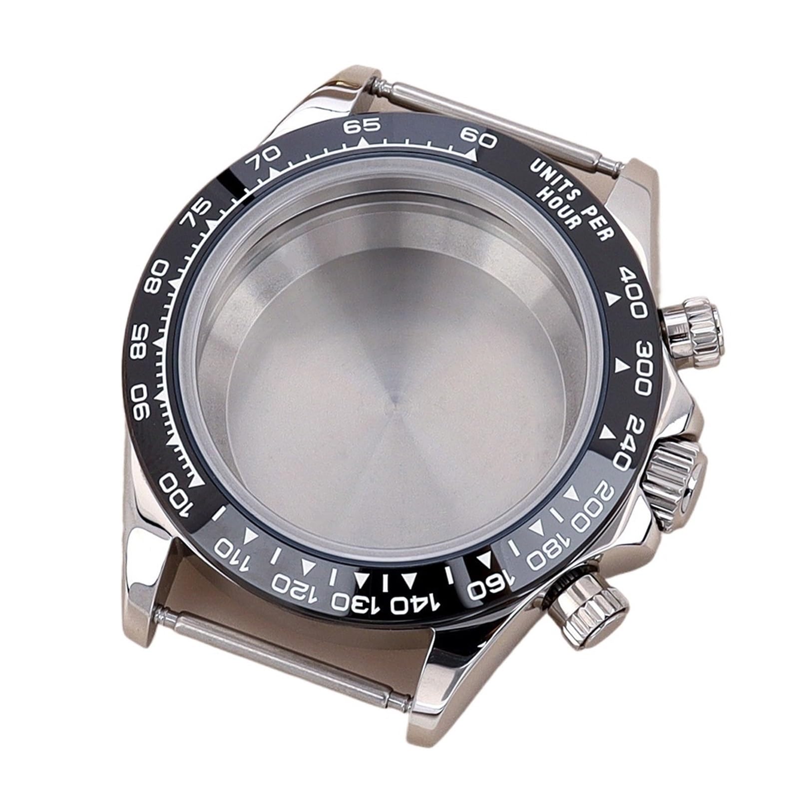 1pc 39mm Uhr Fall Silber/Gold Solide Edelstahl Saphirglas Fit for VK63 Uhren Automatische Bewegung zubehör Teile