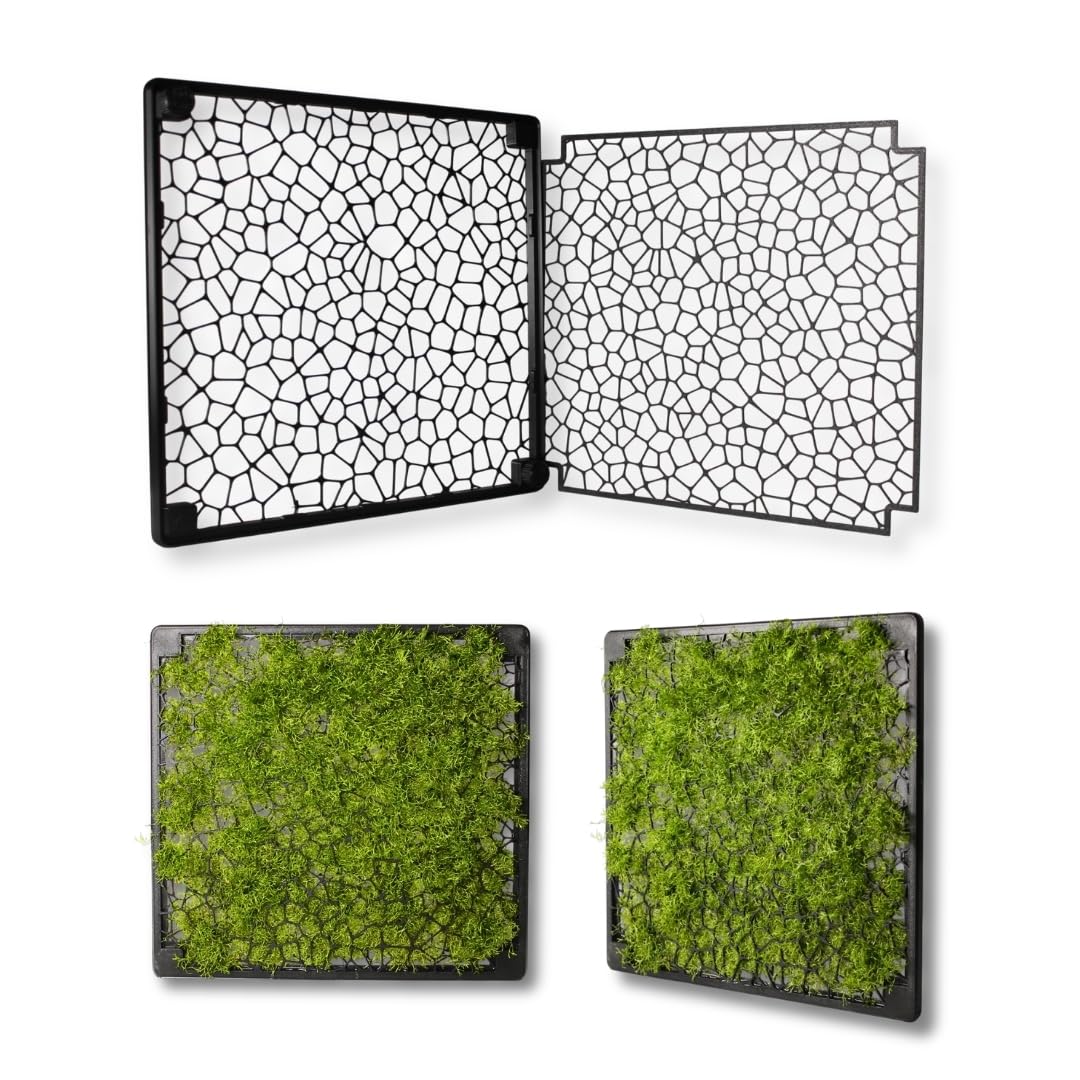 Generisch Mooswand XL 35x33 cm für Aquarium Rückwand-Gitter zum Begrünen - Slim Design mit Magnet - für Moos & Aufsitzerpflanzen - Aquarium Pflanzen Zubehör