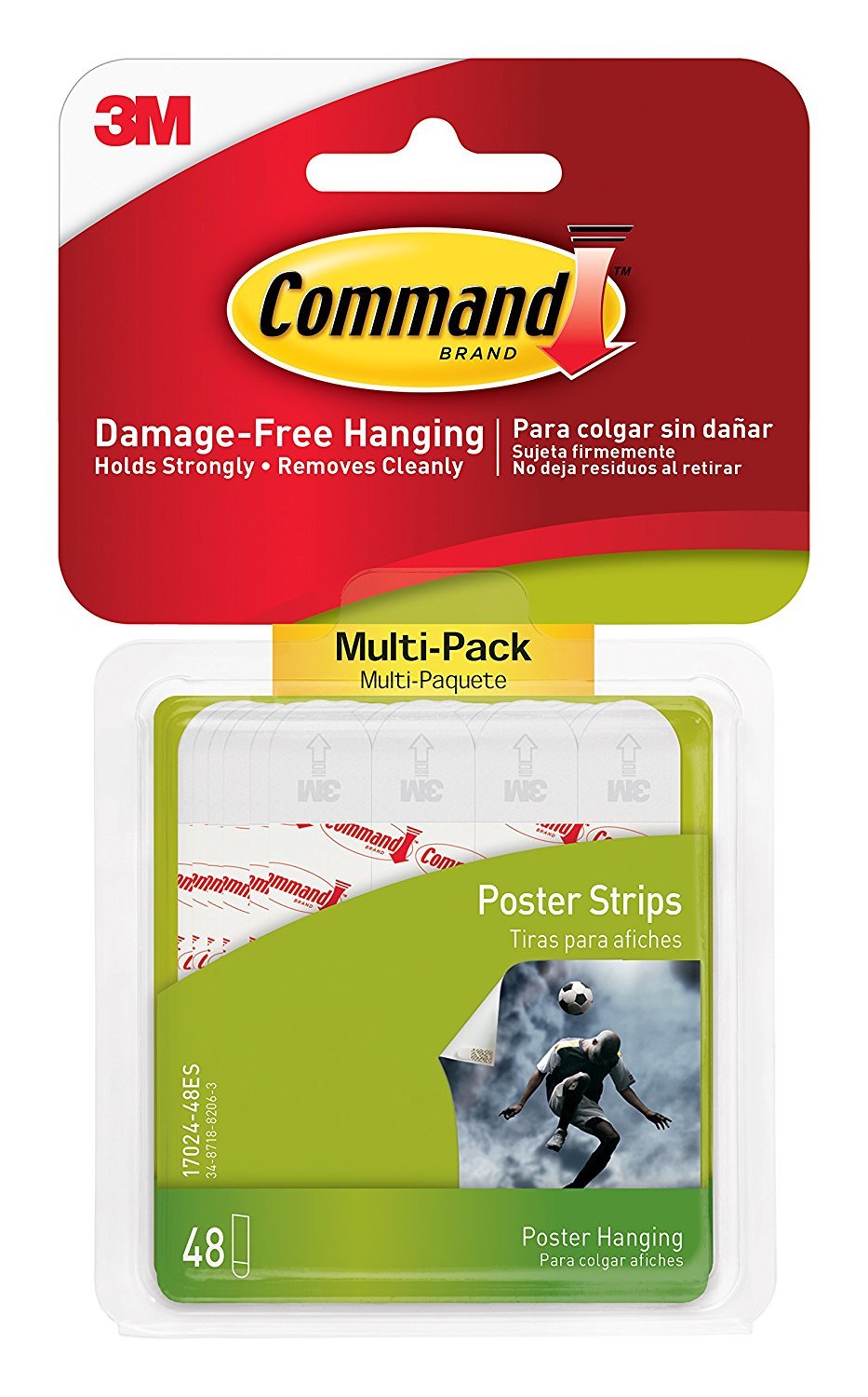 Command 6-packages of Poster Strips, Decorate Damage-Free, 288 strips total, Indoor Use (17024-48ES)
