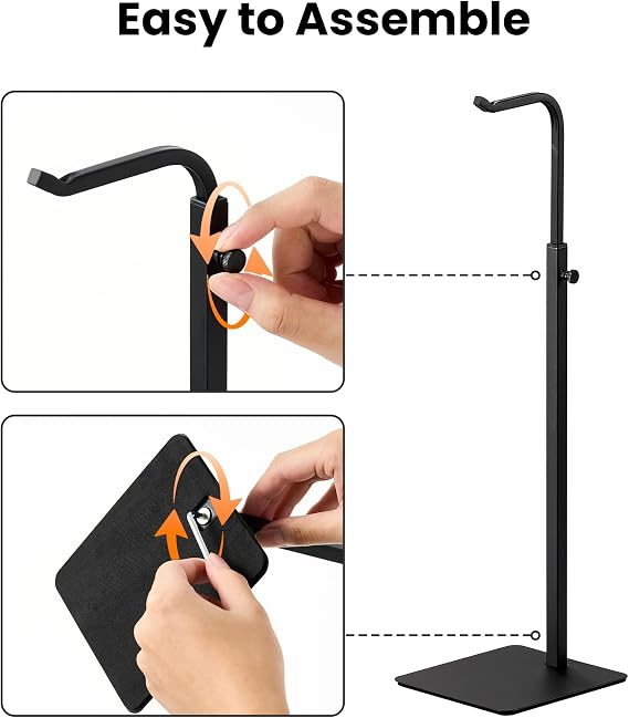 Black Tabletop Display Racks for Purses and Banners, 2-Pack