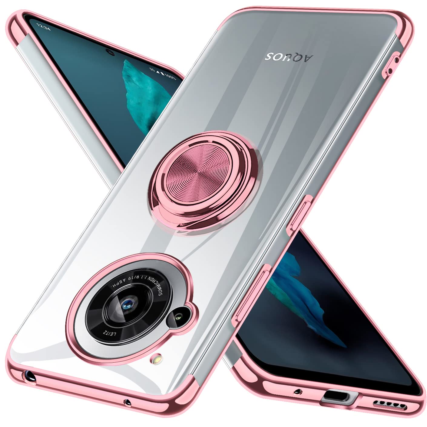 Amazon.co.jp: AQUOS R7 ケース リング SH-52C カバー 透明 aquos r7  