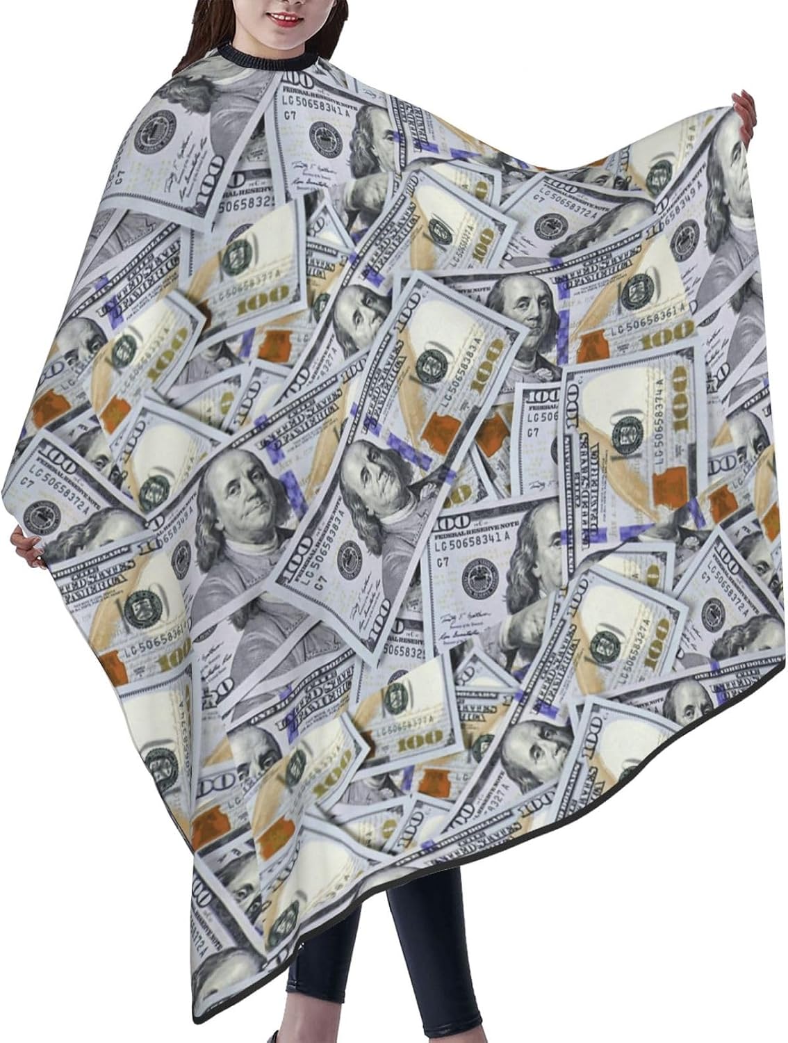 Bill Dollars Vintage Hair Cutting Barber Cape Hair Salon and Dyeing Styling Cloth for Women/Men