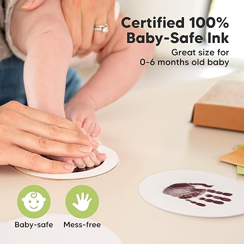 Miniatura 263 de Kit de 4 manos y huellas de bebé sin tinta, almohadilla de tinta sin desorden para recuerdo de recién nacidos, kit de huellas de nariz de perro