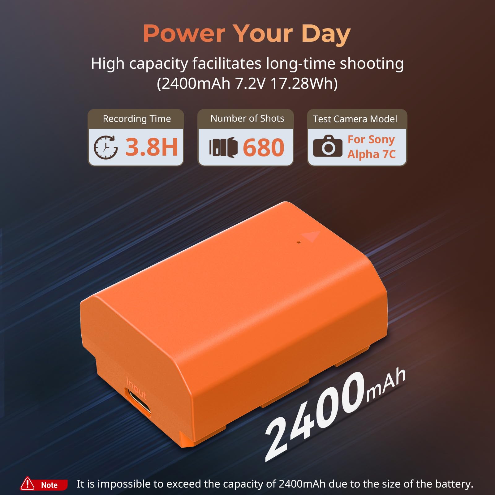 Sony A6700 Fast Charger Usb C SMALLRIG 2400mAh Camera Battery For