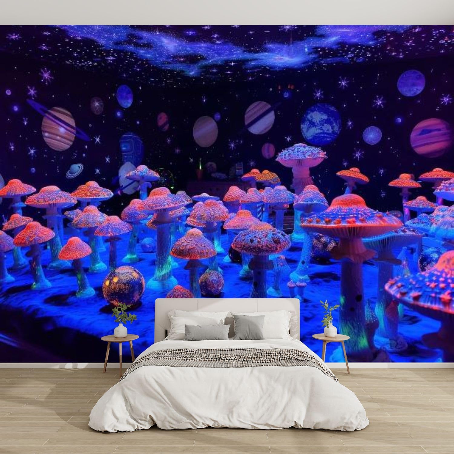 3D Modern Canvas Wallpaper Mural Boy s Bedroom Animated Scene Soft Hues Peel and Stick Removable Self Adhesive Wall Stickers for Living Room Kids Bedroom Home Decor, 100x144inch