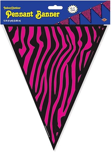 Miniatura 5 de Beistle Banner con estampado de cebra, 10 pulgadas por 12 pies