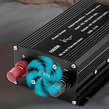 パワーインバーター 2200ワット 純正弦波インバーター 連続電力1100w Dc 12vからac 210v-240v 2.4a Usbポート1 Acコンセントとハードワイヤ端子付き