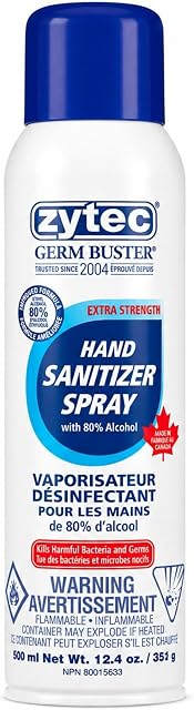 zytec Germ Buster Sanitizer Spray Extra Strength 80-Percent, 352 Gram