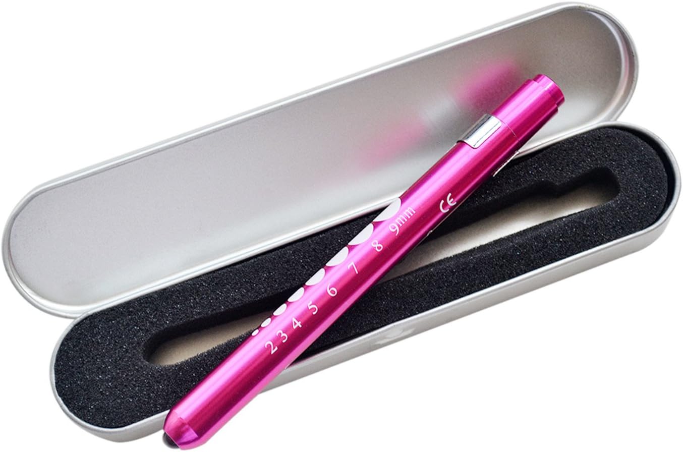 Pupil Gauge Reusable Penlight Pen Light Rose Boxed