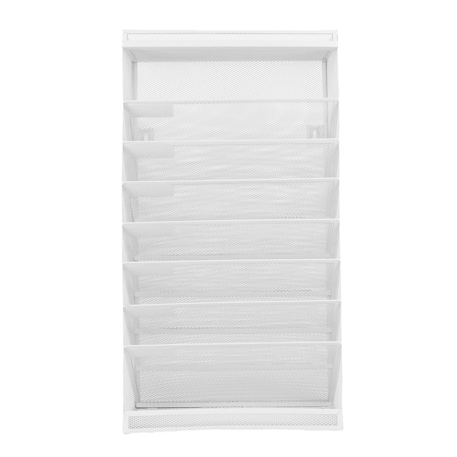 Eujgoov Scaffale Portaoggetti a Parete con Organizer per File in Rete di Ferro con Design Mobile e Appendibile a 9 Livelli per L'archiviazione di Documenti in Ufficio, a Casa, per la