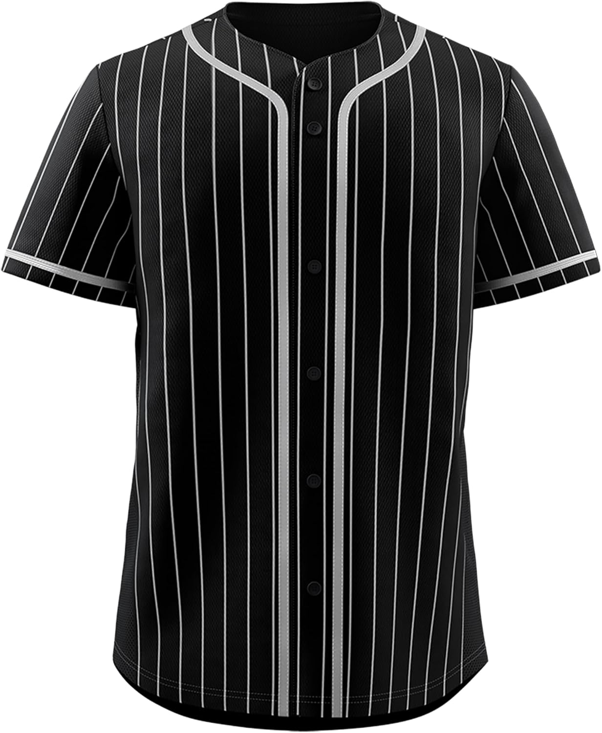 KXK Pinstripe Baseball Jersey for Men Women,Blank Button Down Baseball Shirt Team Sports Uniform
