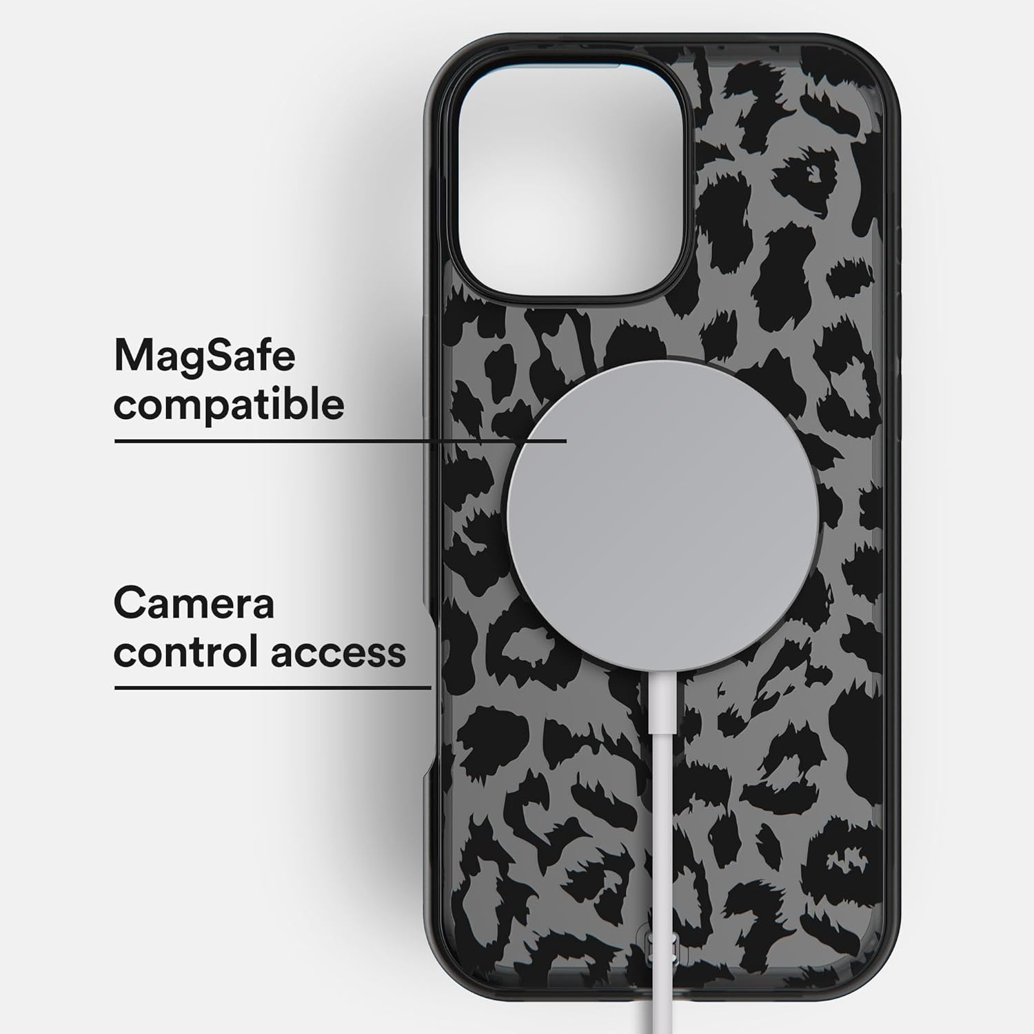 BodyGuardz Ace Pro Compatible with iPhone 16 Pro Max Case - Shockproof Cover with 18FT Drop Tested - Compatible with MagSafe - Wireless Charging - Responsive Buttons (Black/Leopard) - Image 3