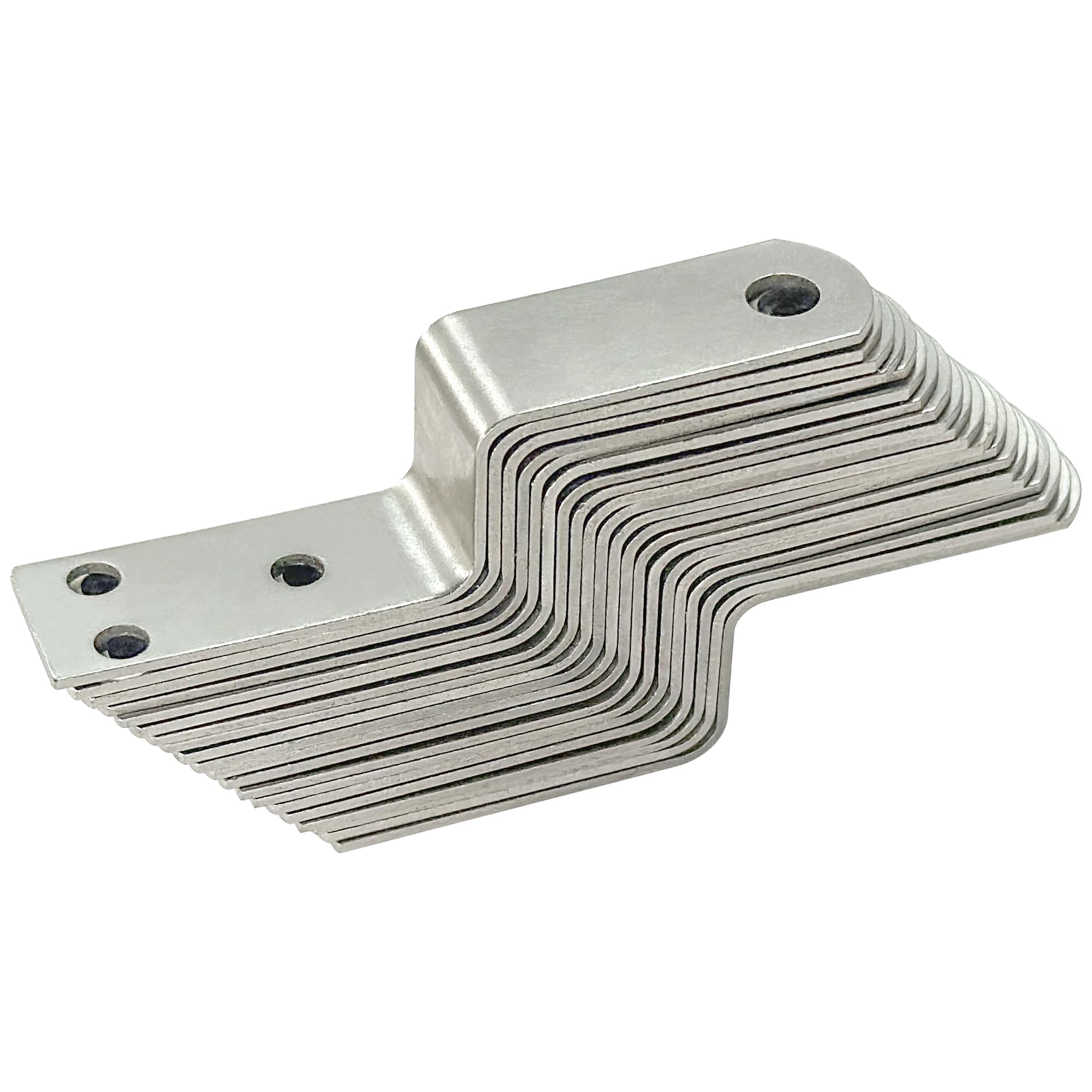 20 PCS Z-Shaped Shelf Brackets & Supports,Furniture Corner Brace Fasteners, Silver - Image 2