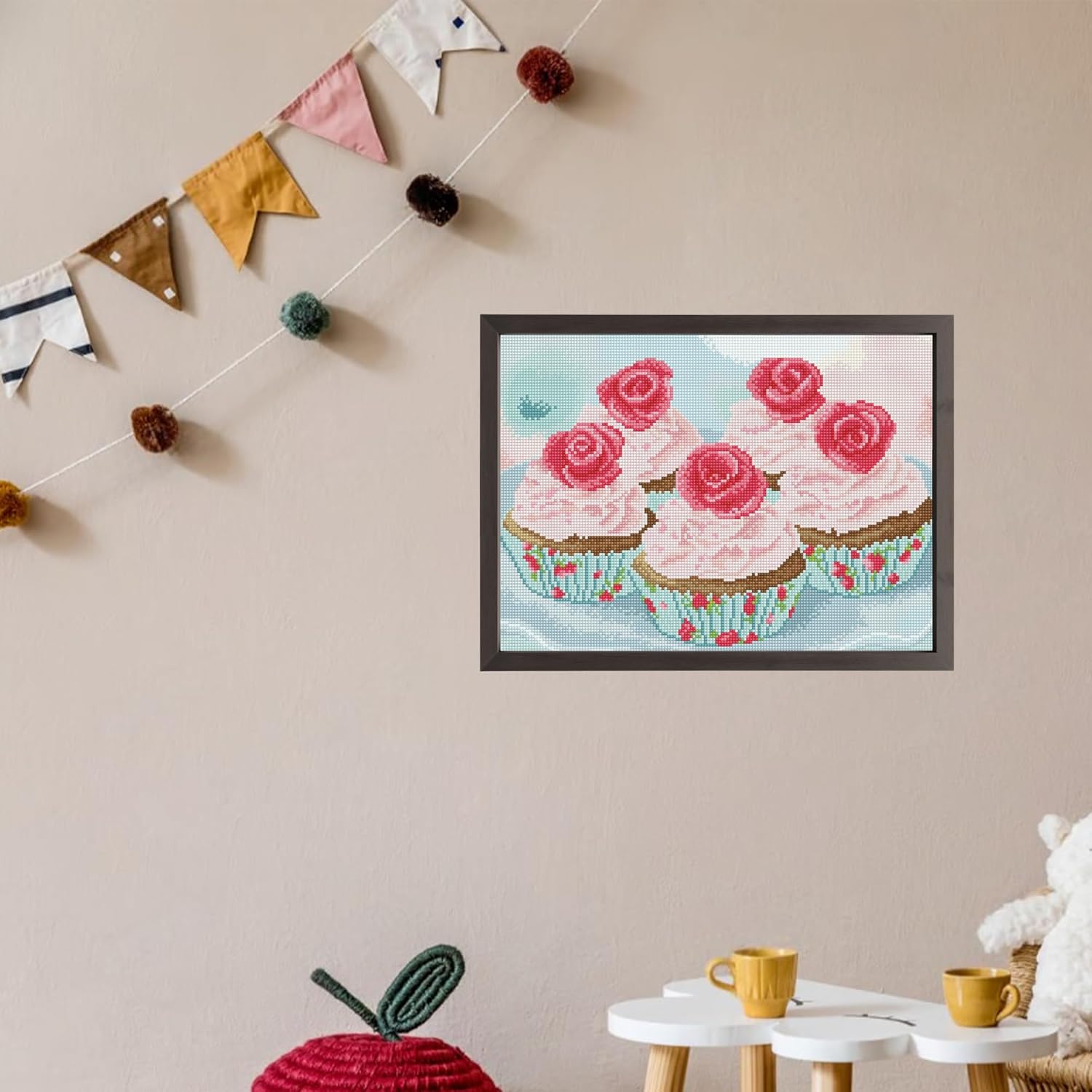 DIAMOND DOTZ Party Time Cupcake Diamond Painting Kits for Adults - Diamond Art Kits a Relaxing Creative Craft Kit with Dotz Gems 16.9"x12.2"