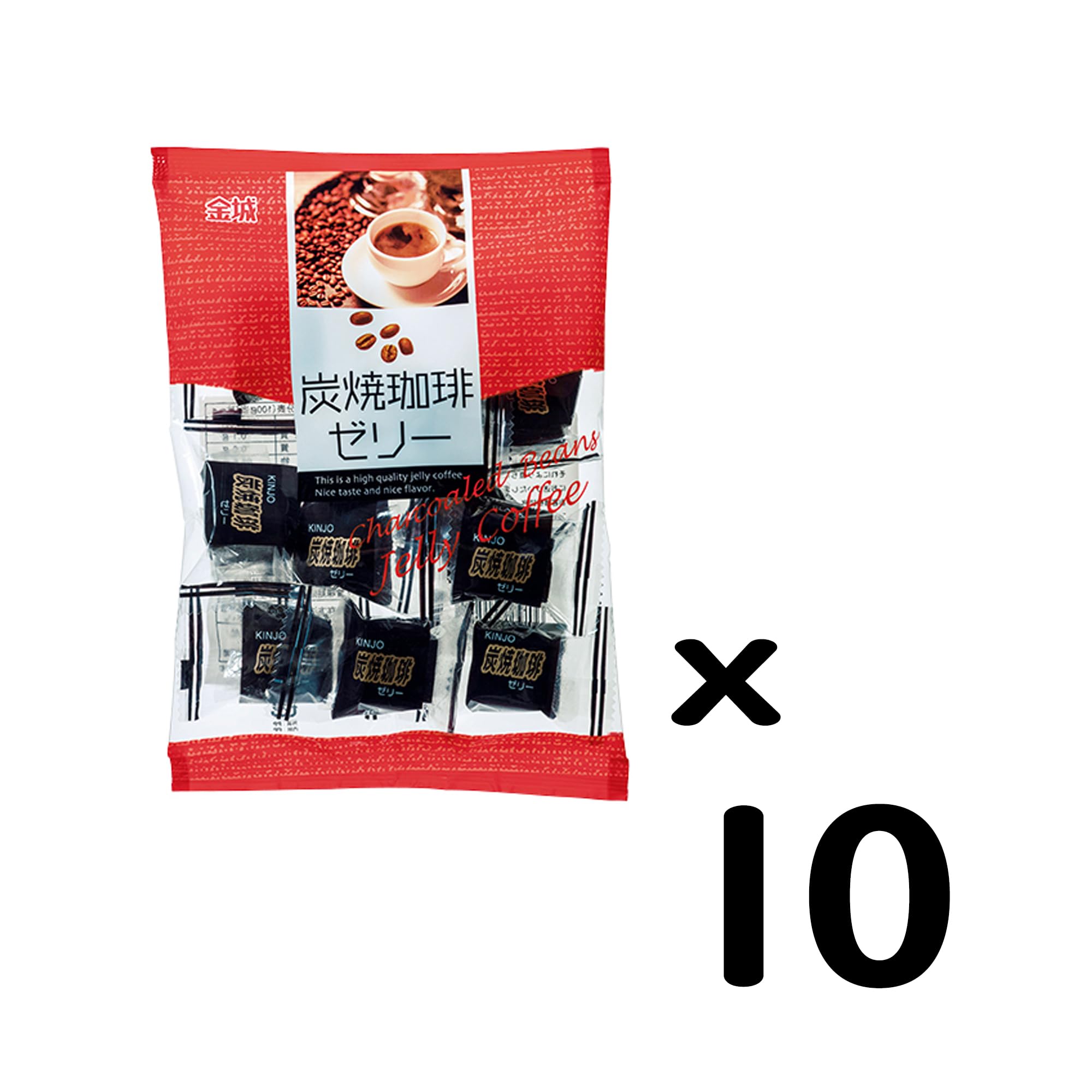 Amazon.co.jp: 金城製菓 炭焼珈琲ゼリー 110g×10袋 : 食品・飲料・お酒