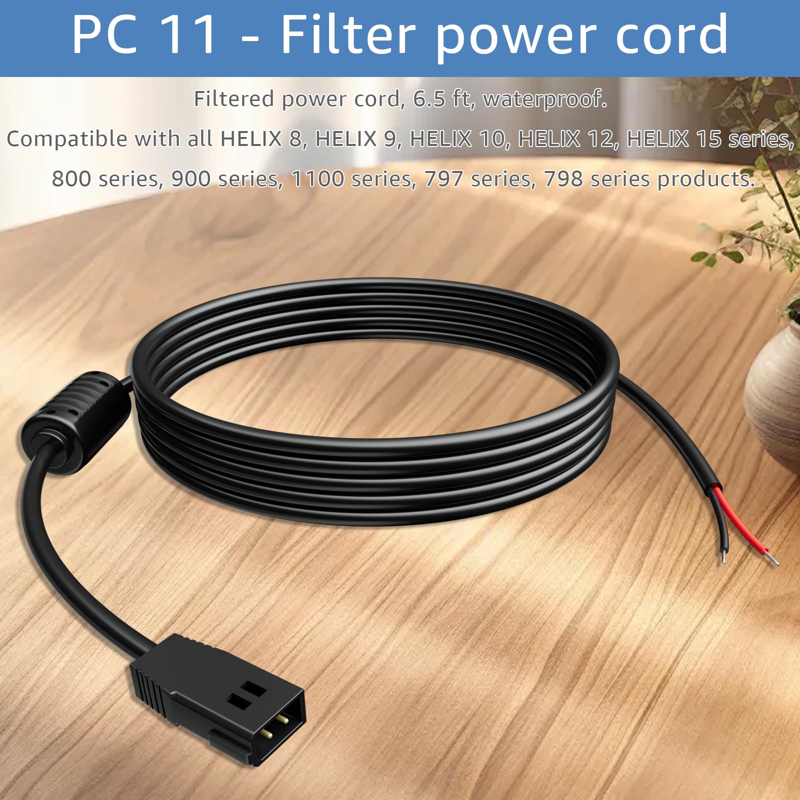 Humminbird Helix 7 Power Cord PC-11 Filter Power Cord For Humminbird ...