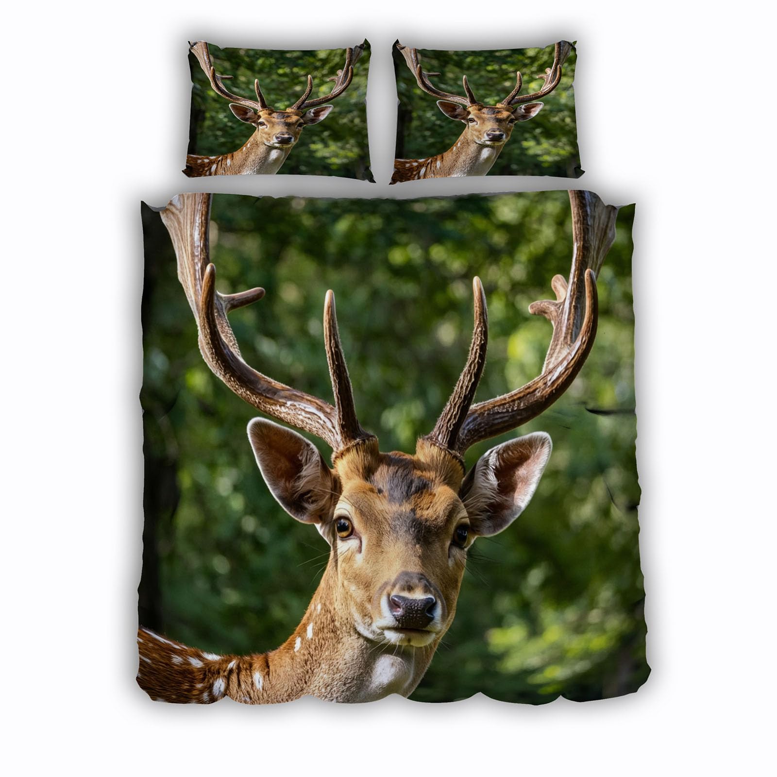 Housse de couette cerfs ultra doux 220x240 parure microerie haut de gamme