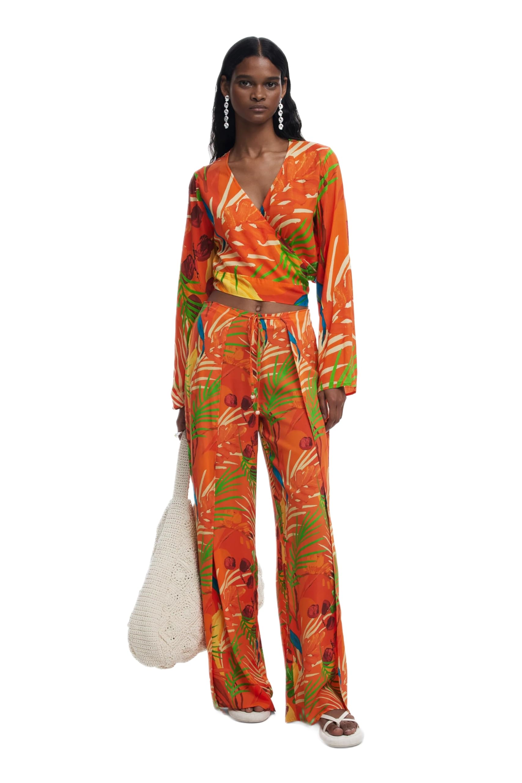 Desigual Womens Wrap Long Pants