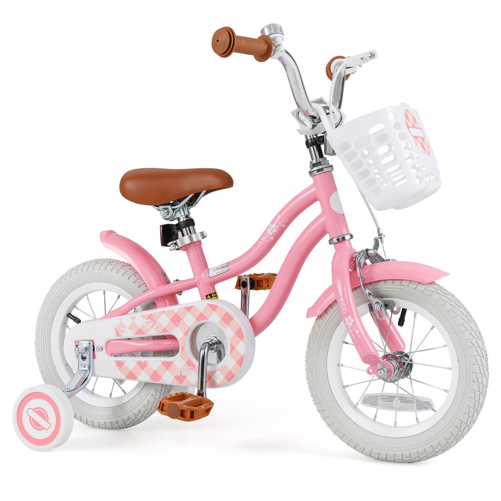 BABY JOY Kids Bike, 12 14 16 18 20 Inch Boys Girls Bike w/Removable Basket