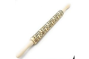 Personalized Textured Rolling Pin, Laser Engraved Rolling Pin