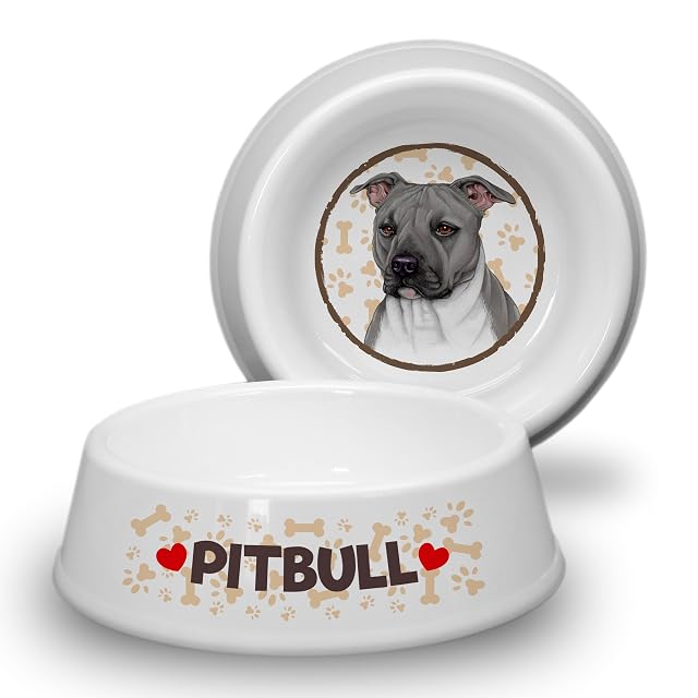 Pitbull - Cuenco para perros ABS de 21 cm de diámetro, antideslizante, comedero para perros, cuenco de agua…