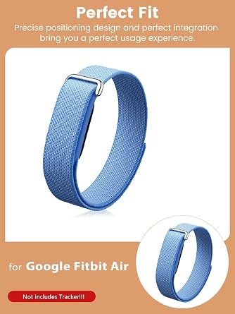 Nylon Band Compatible with Google Fitbit Ace, Breathable Replacement Strap, Stainless Steel Buckle, Micro-Adjustable Performance Loop for Screenless Tracker