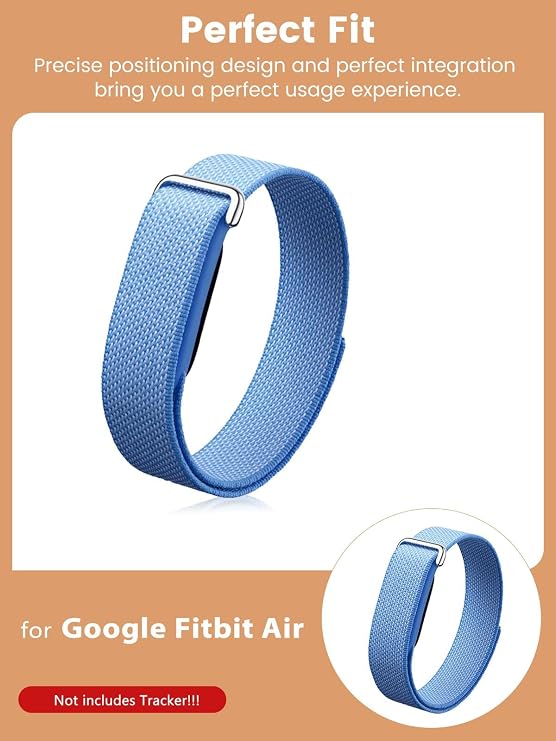 Nylon Band Compatible with Google Fitbit Ace, Breathable Replacement Strap, Stainless Steel Buckle, Micro-Adjustable Performance Loop for Screenless Tracker