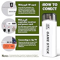 Vista 6 de Retro Gaming Console Stick – Plug & Play Video Game Stick with 20,000+ Classic Games, 20+ Emulators, 4K HDMI Output, 2.4GHz Wireless Controllers