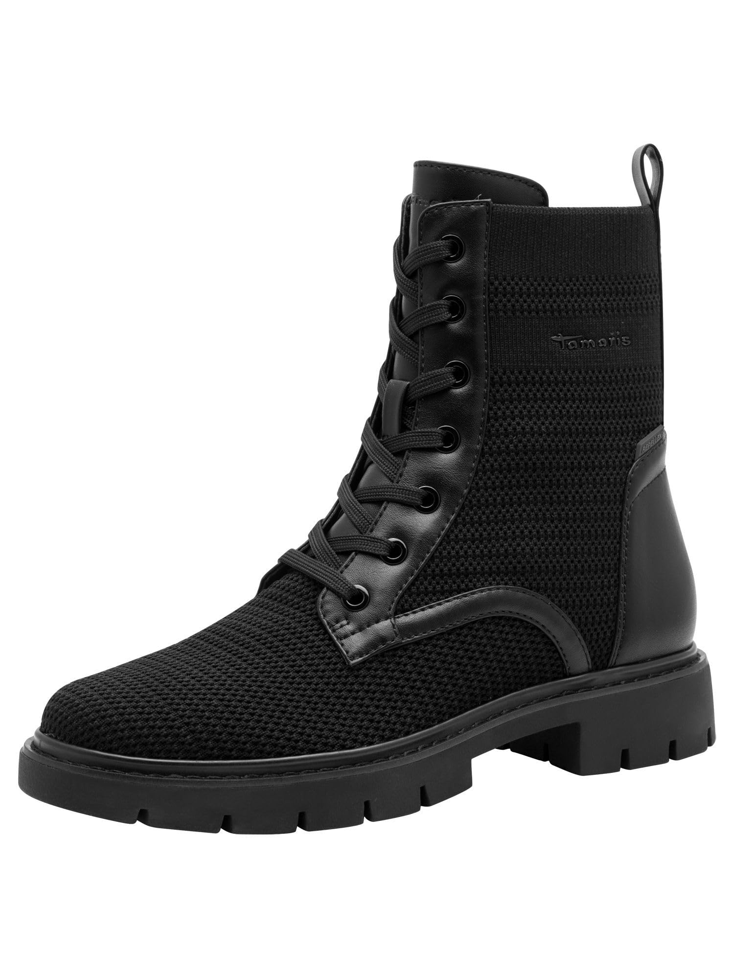Tamaris Kobiety Tamaris Comfort Lace Boot Flat Warminsole+texBut do środka łydki