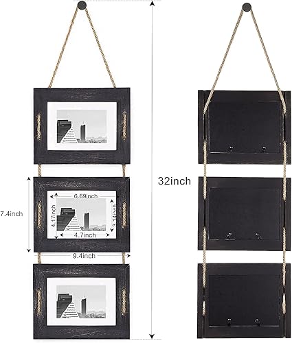 Miniatura 5 de DLQuarts - Juego de 3 marcos para collage de fotos, de 13 x 18 cm, varias opciones de color