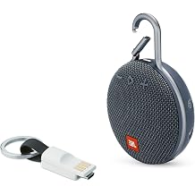BoxWave Cable Compatible with JBL Clip 3 - Micro USB Keychain Charger, Key Ring Micro USB Cable - Jet Black
