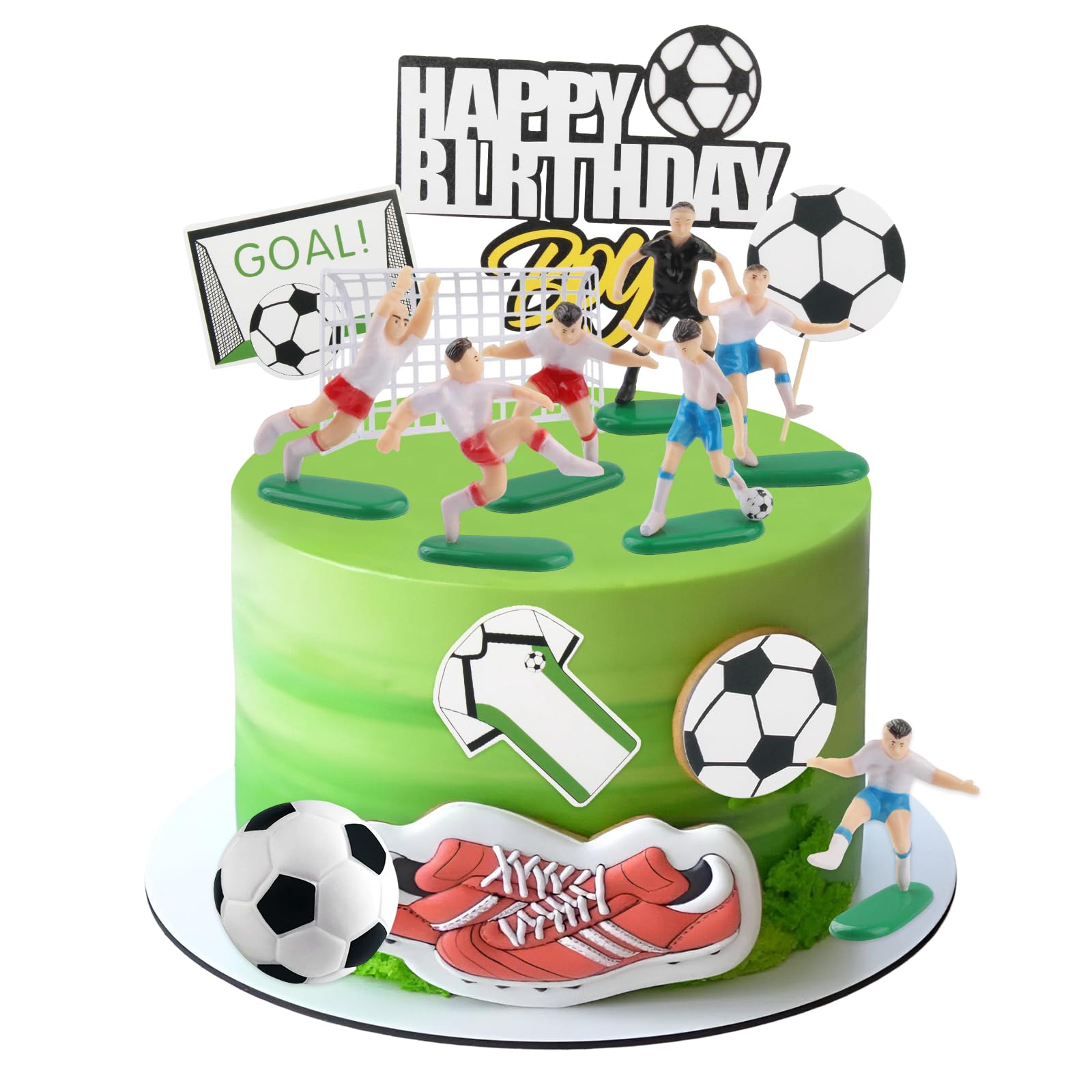 Fußball-Kuchenaufsatz – Glitzerndes 15x23 Cm Topper-Set – Personalisierbar Für Geburtstagspartys & Fußball-Fans Fußball-Kuchenaufsatz – Glitzerndes 15x23 Cm Topper-Set – Personalisierbar Für Geburtstagspartys & Fußball-Fans