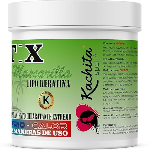 Miniatura 7 de Kachita Spell Tratamiento capilar Sistema de rejuvenecimiento capilar Tratamiento de humedad extrema libre de formaldehído 16 FlOz Hecho en Estados